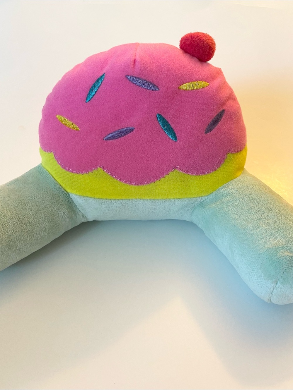 Kids Plush Ice Cream Support Pillow - Pink & Mint